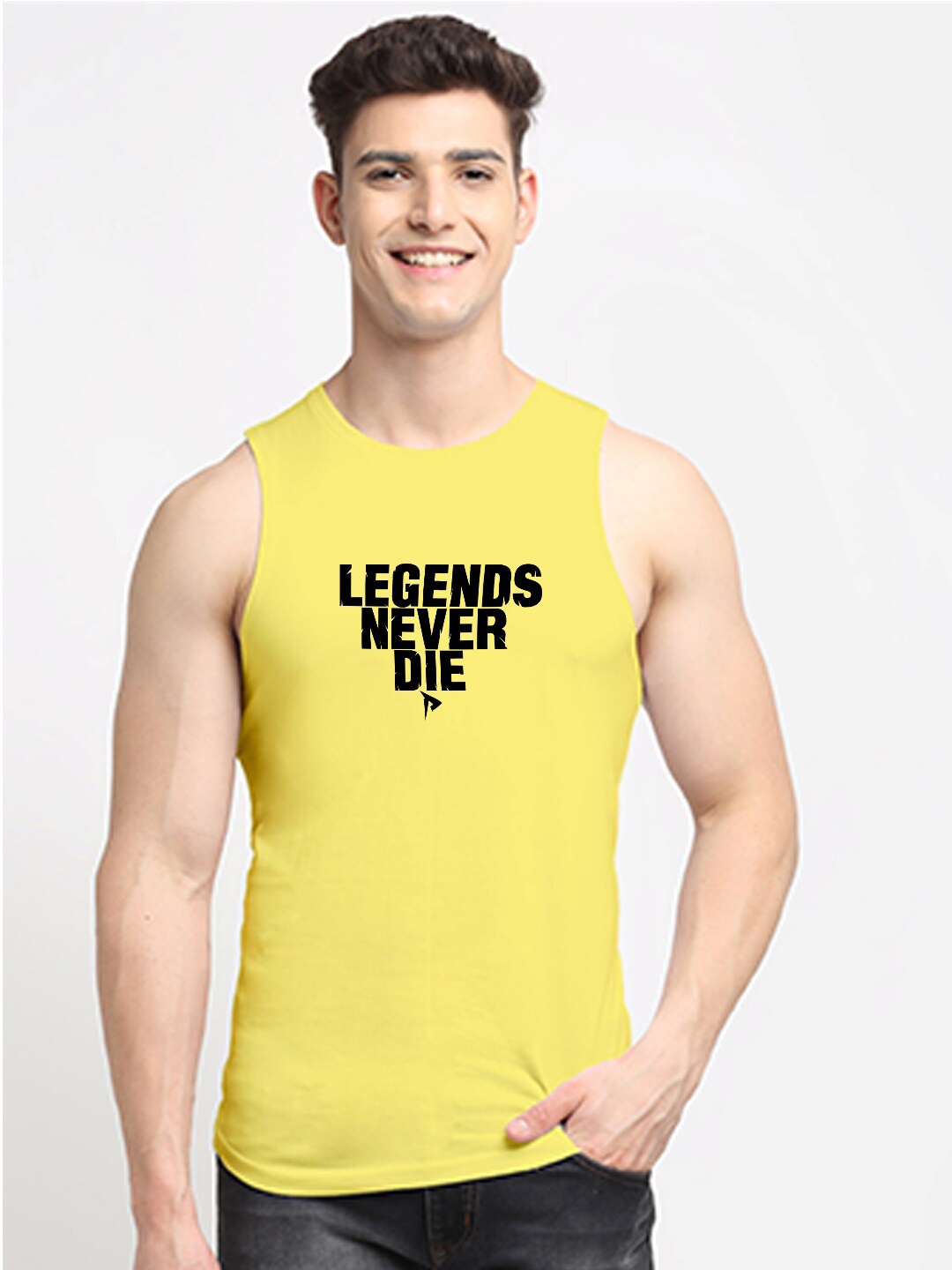 

Friskers Cotton Sleeveless Innerwear Vest AE263-06-S, Yellow