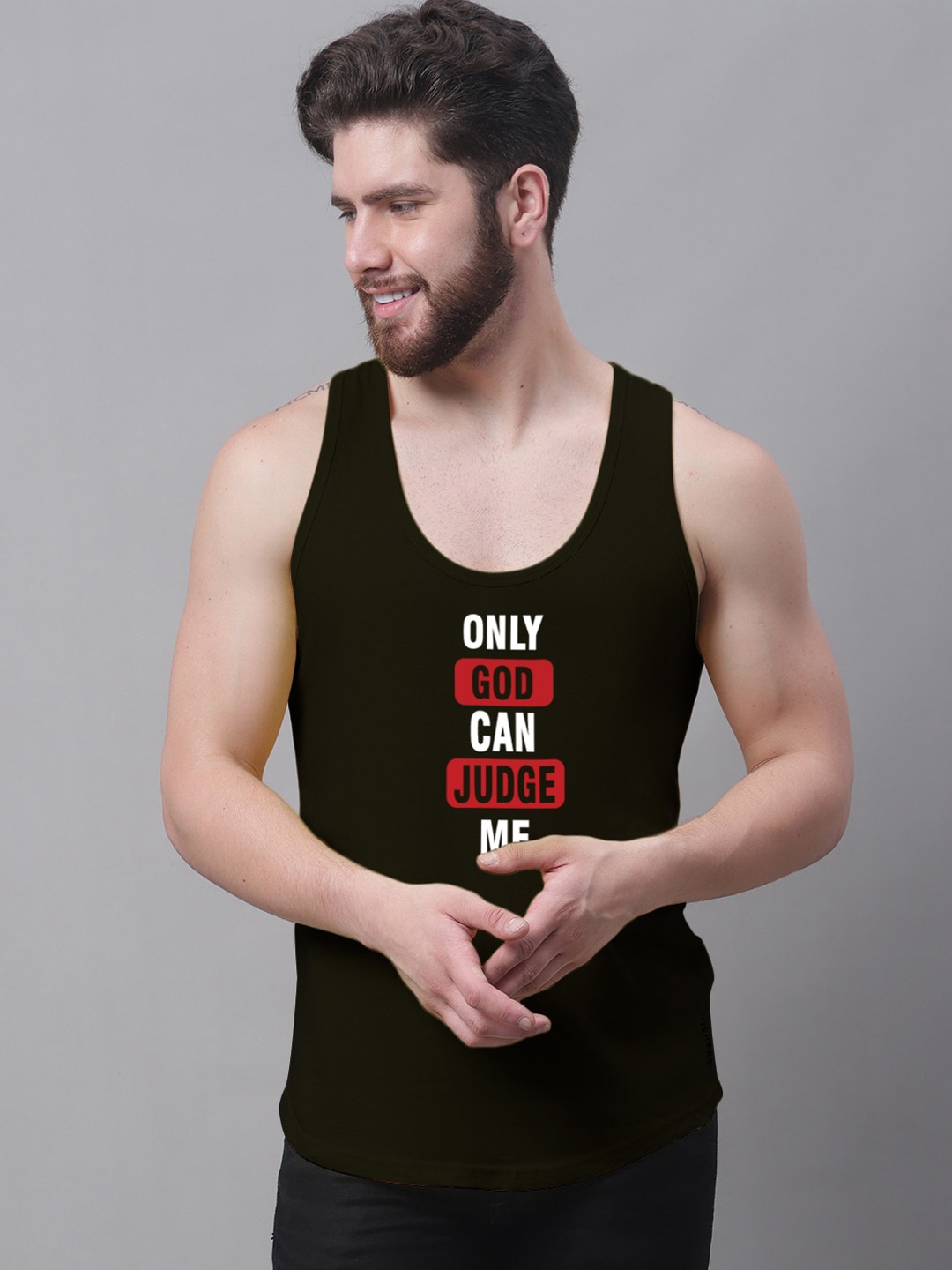 

Friskers Cotton Rich Sleeveless Innerwear Vests C295-01-S, Black