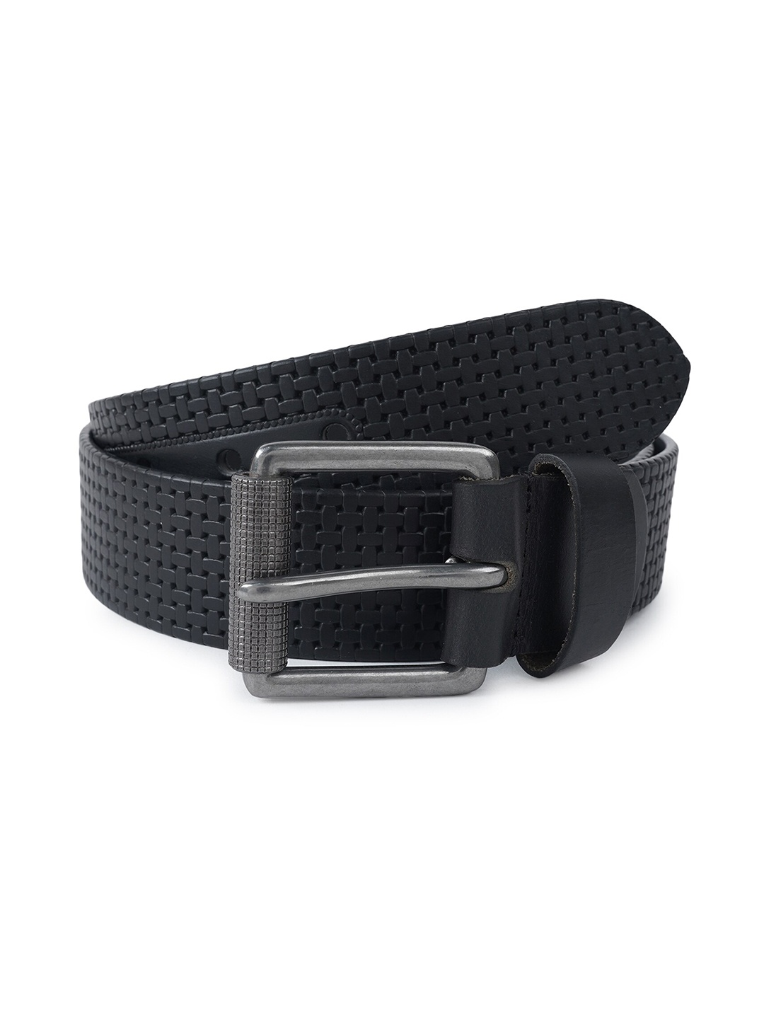 

CIMONI Men Textured Leather Belt, Black