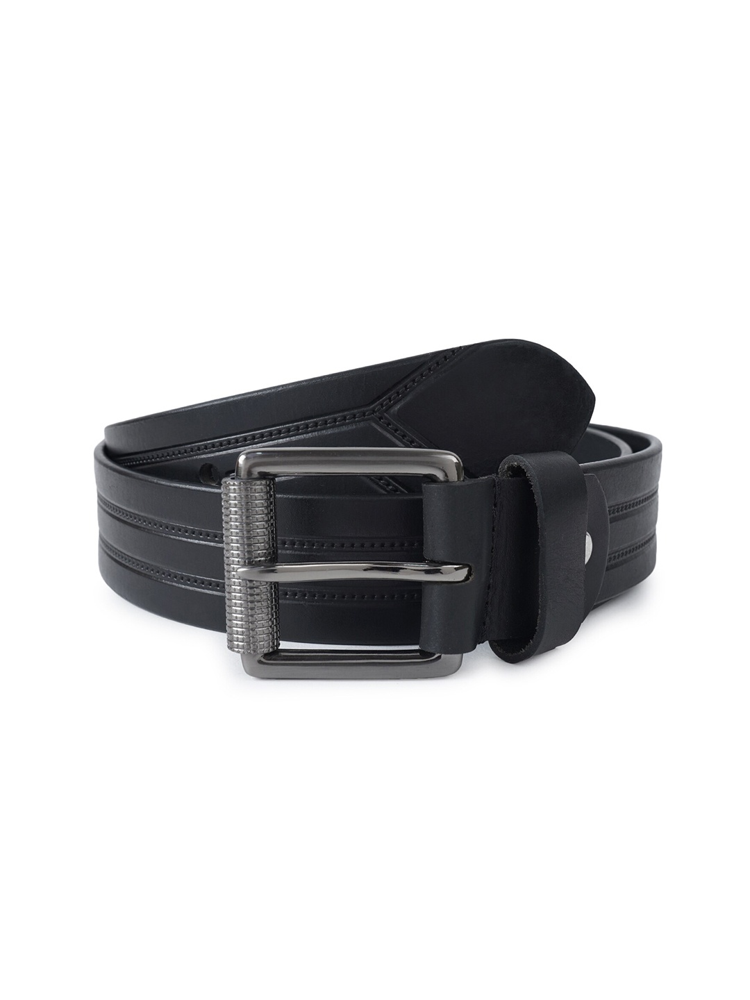 

CIMONI Men Textured Leather Belt, Black