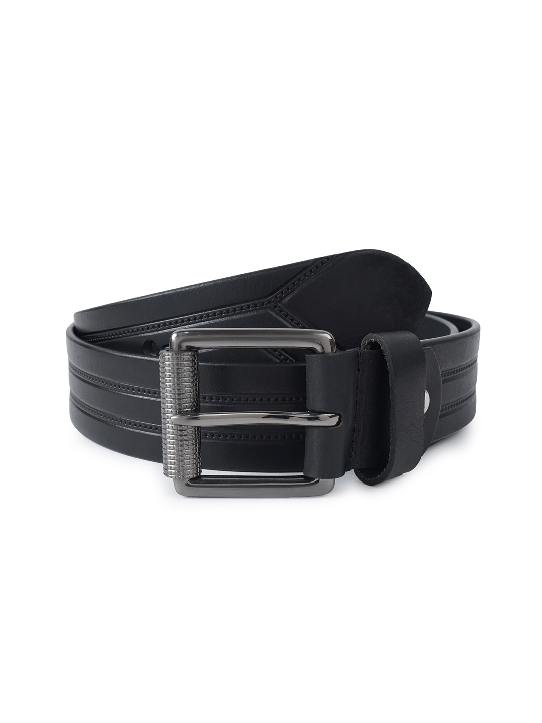 

CIMONI Men Textured Leather Formal Belt, Black