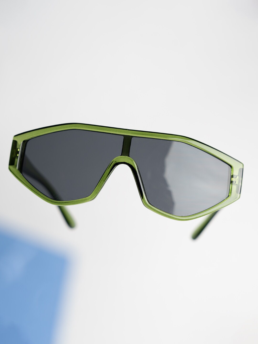 

MONKSTORY Unisex Shield Sunglasses With Polarised and UV Protected Lens MSS018, Grey
