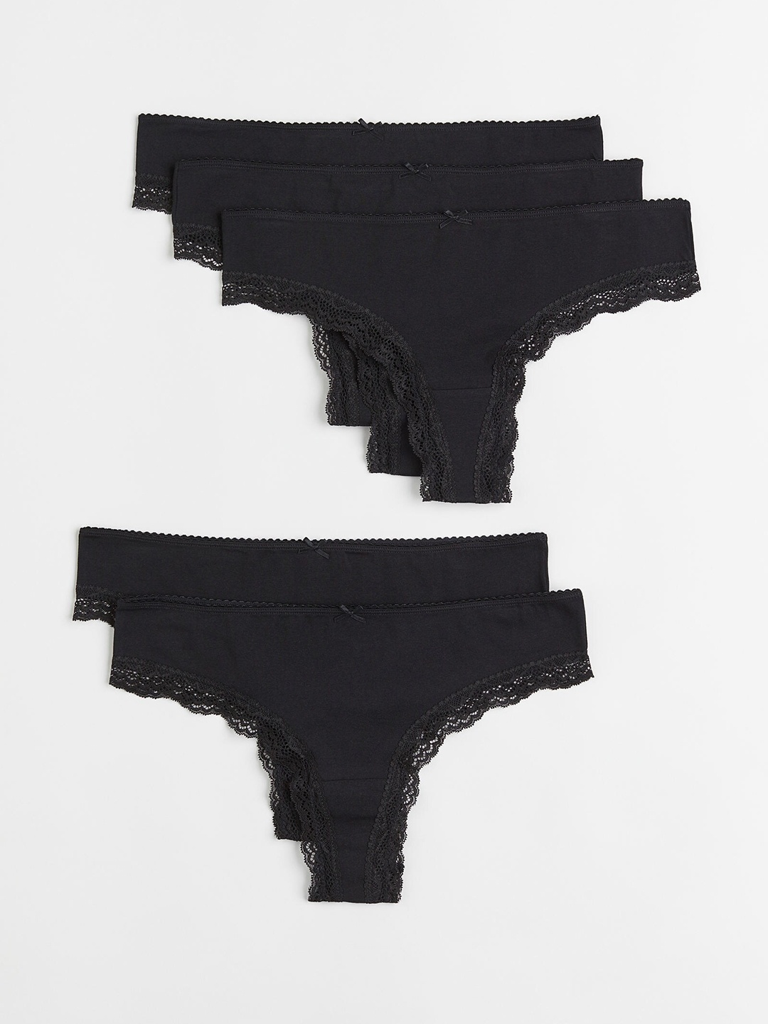 

H&M 5-Pack Brazilian Briefs, Black
