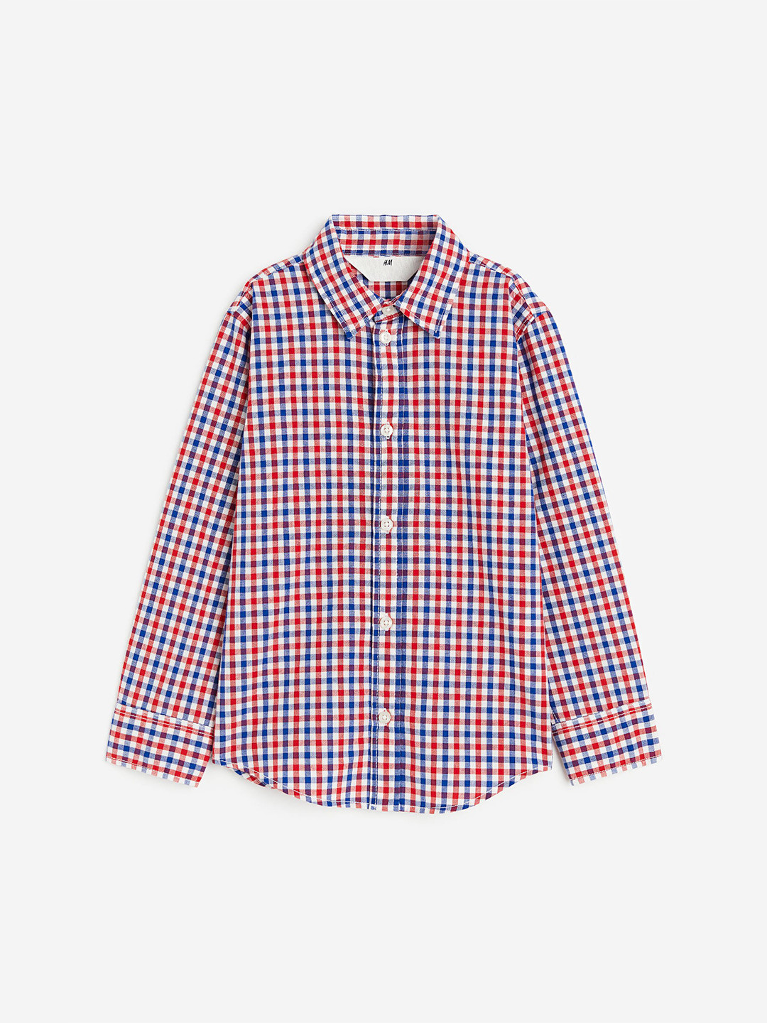 

H&M Boys Long-Sleeved Poplin Shirt, Red