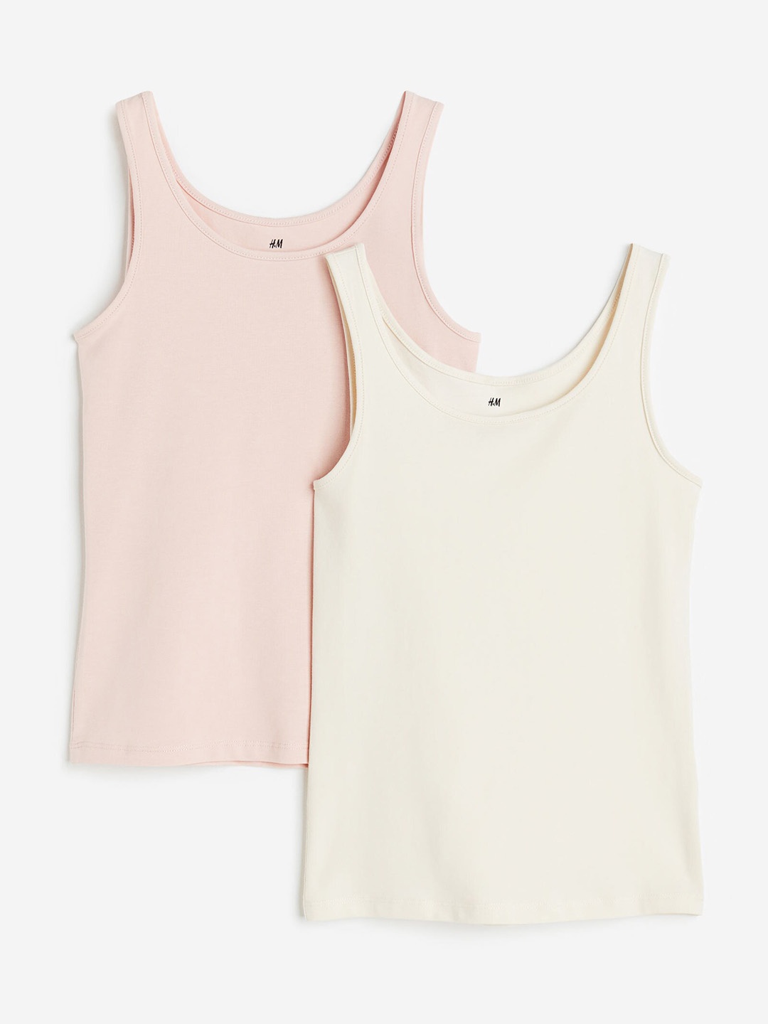 

H&M Girls 2-Pack Vest Tops, Pink