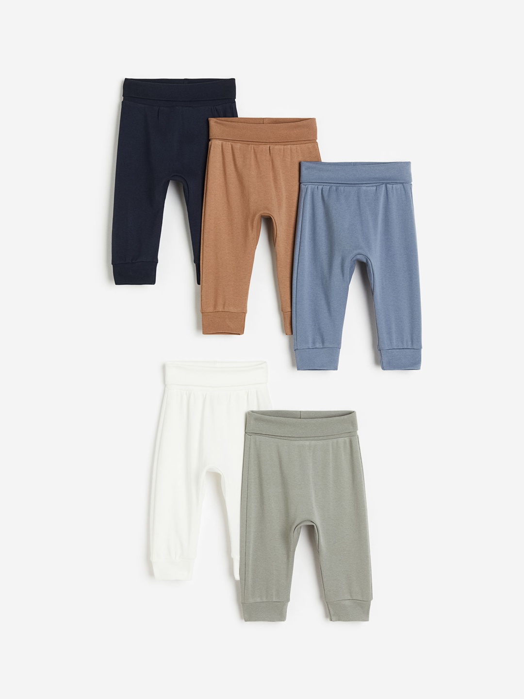 

H&M Infant Girls 5-Pack Cotton Trousers, Green