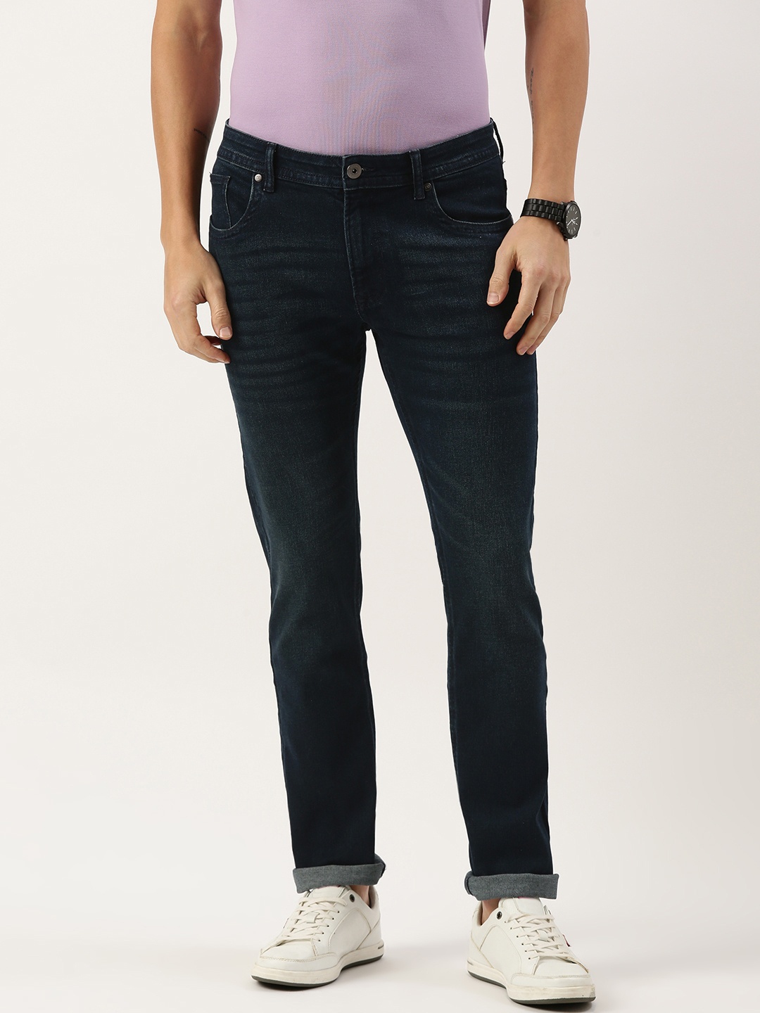 

Peter England Casuals Men Mid-Rise Slim Fit Jeans, Blue