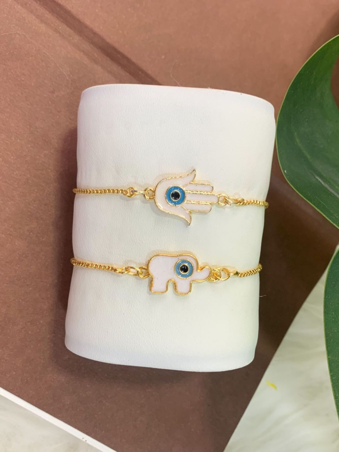 

I Jewels Set Of 2 Gold-Plated Charm Bracelet