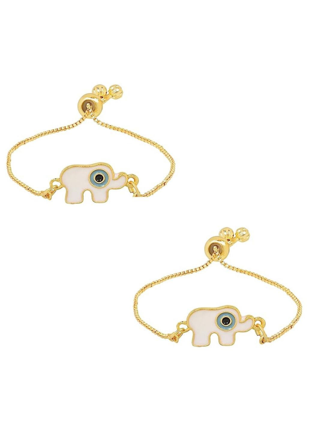 

I Jewels Set Of 2 Gold-Plated Charm Bracelet