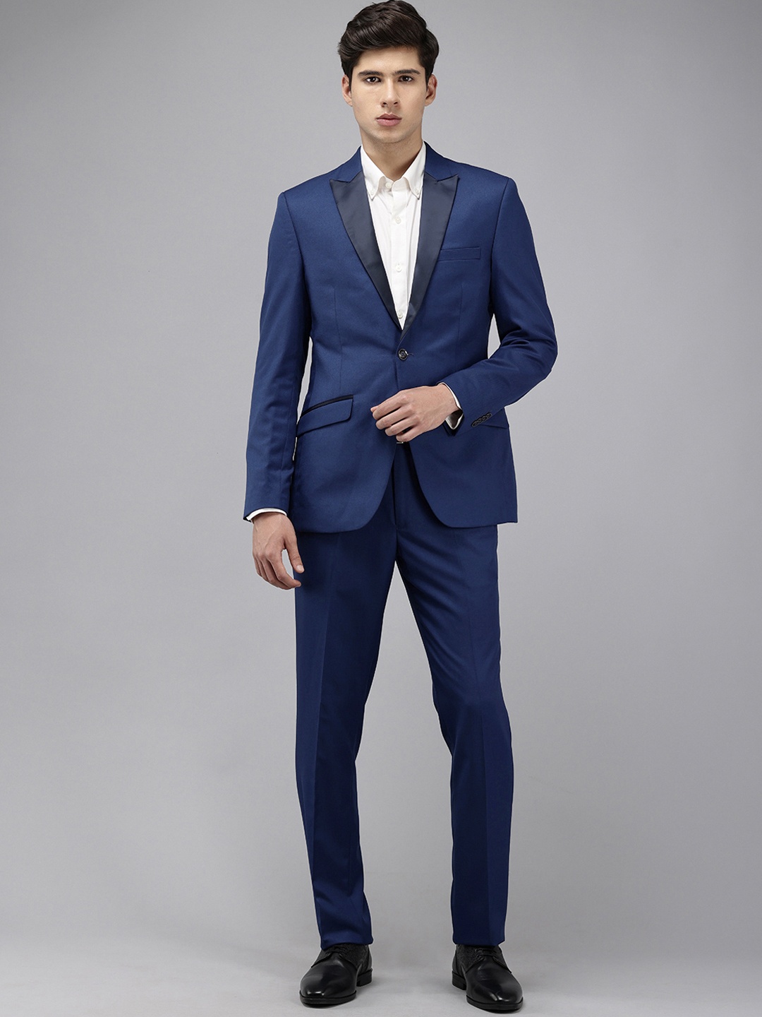 

Park Avenue Single Breasted Super Slim Fit 2 Piece Party Suits, Blue
