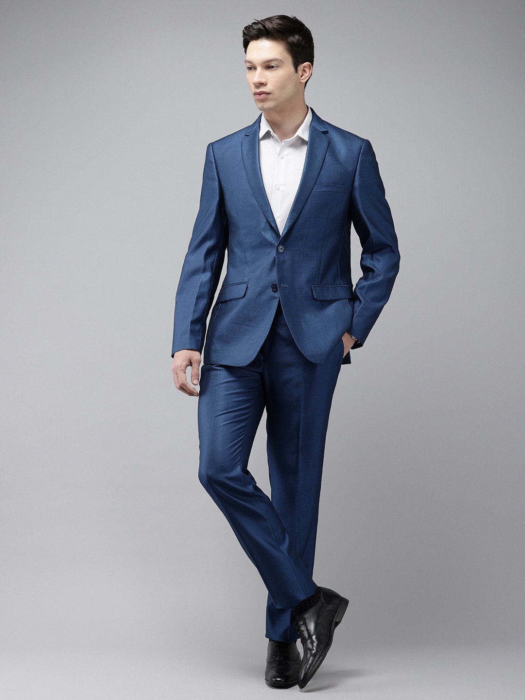 

Park Avenue Self Design 2-Peice Party Suits, Blue