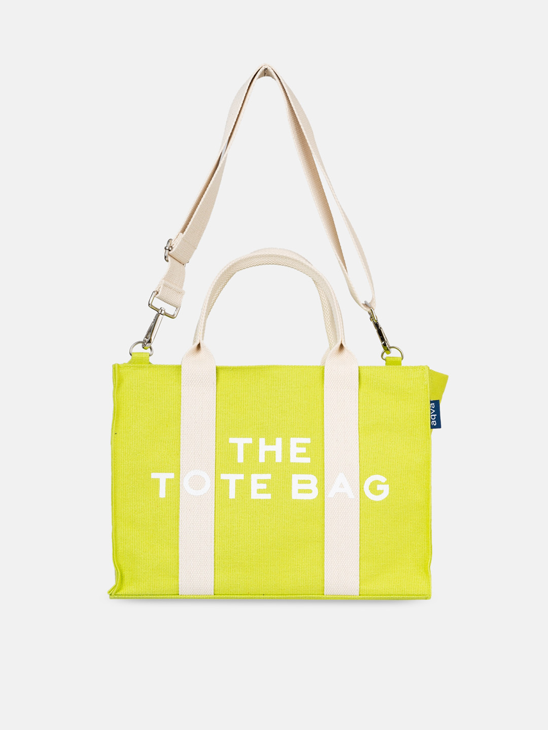 

AQVA Yellow Printed Shopper Handheld Bag