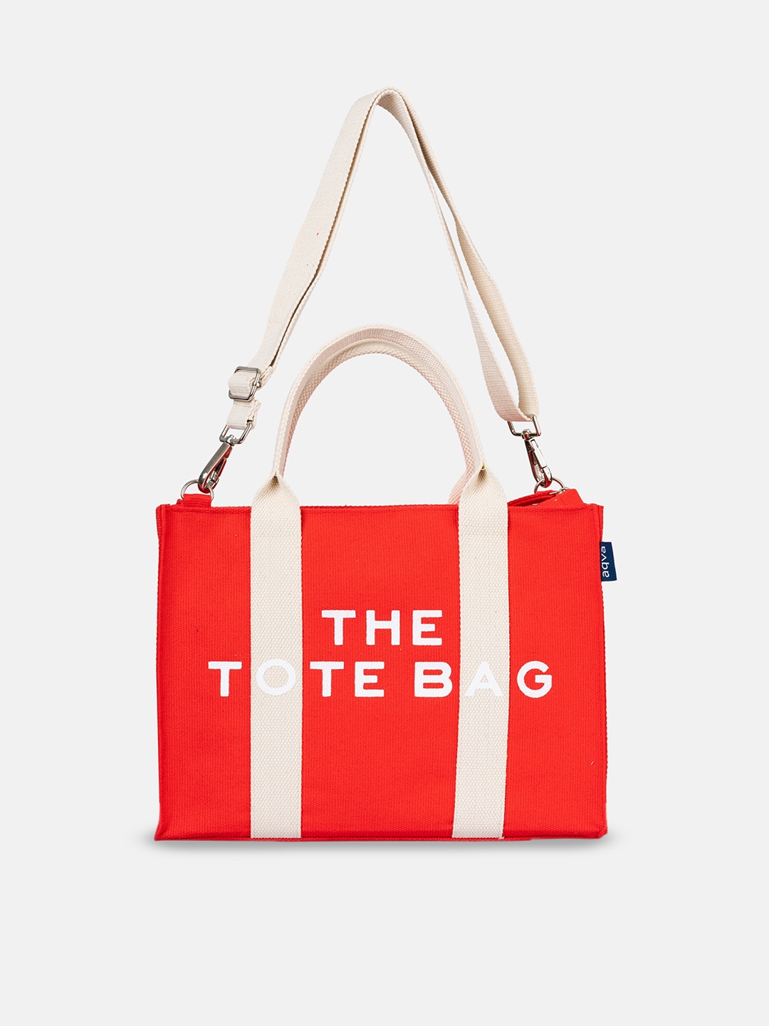 

AQVA Typography Printed Oversized Shopper Tote Bag, Red