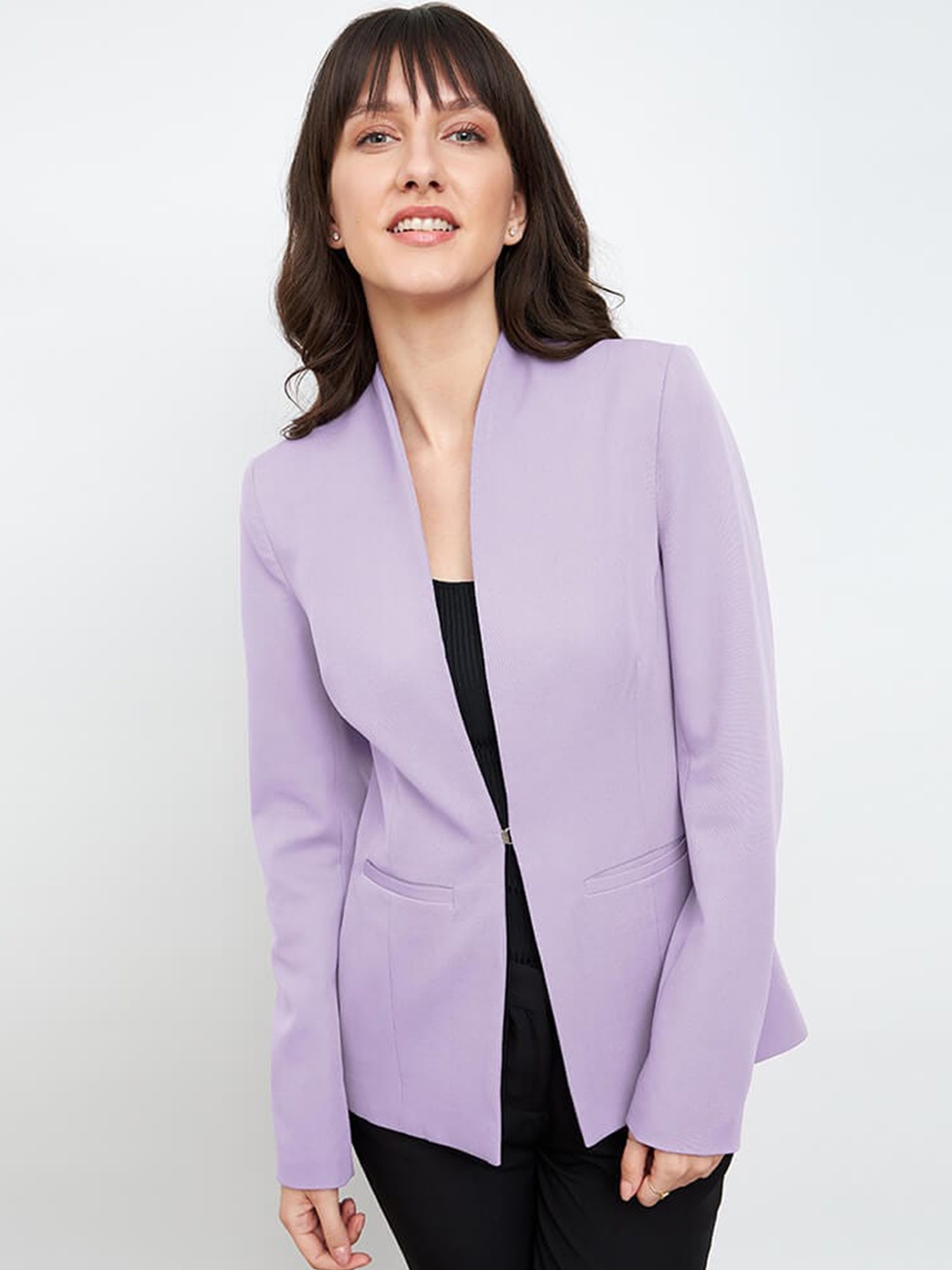 

SALT ATTIRE Clean Front Comfort-Fit Formal Blazer, Lavender