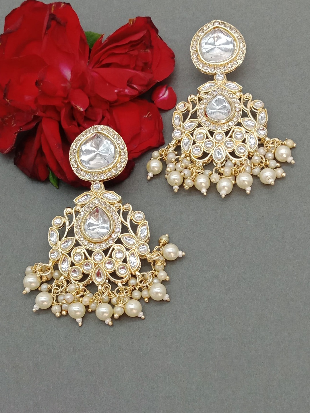 

AASHISH IMITATION Gold-Plated Contemporary Drop Earrings