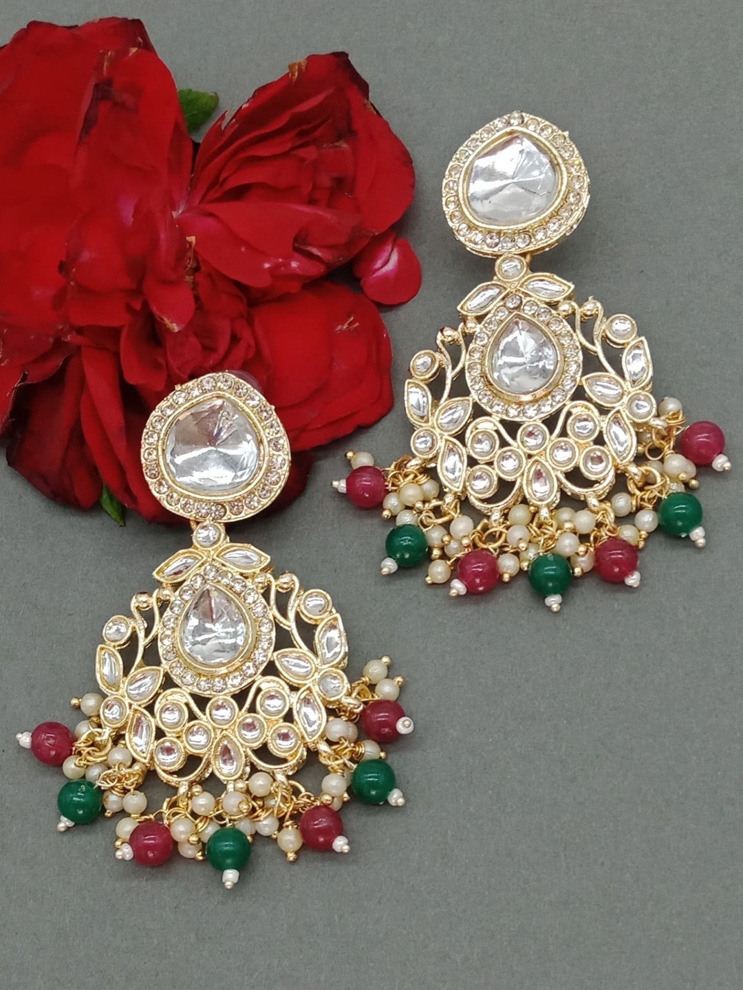 

AASHISH IMITATION Multicoloured Contemporary Drop Earrings, Multi