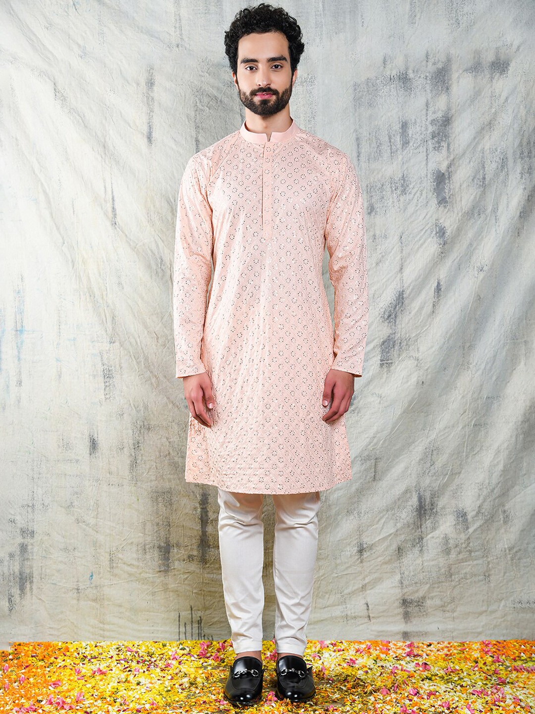 

Be Desi Ethnic Motifs Embroidered Cotton Kurta, Pink