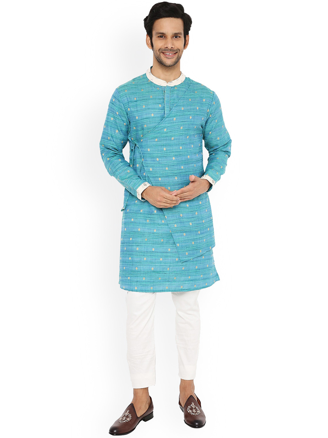 

Be Desi Ethnic Woven Design Straight Kurta, Green