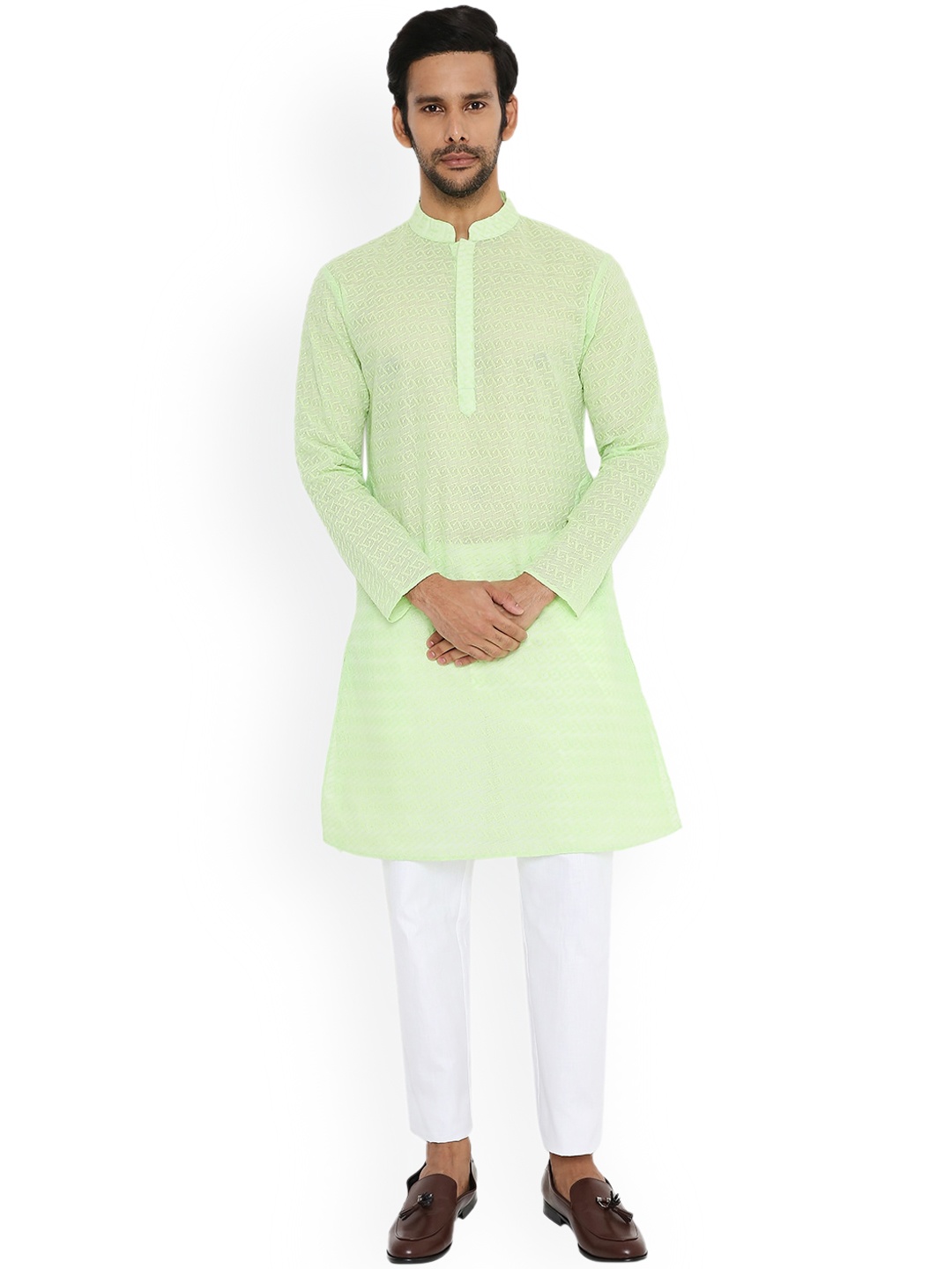 

Be Desi Ethnic Embroidered Straight Kurta, Green