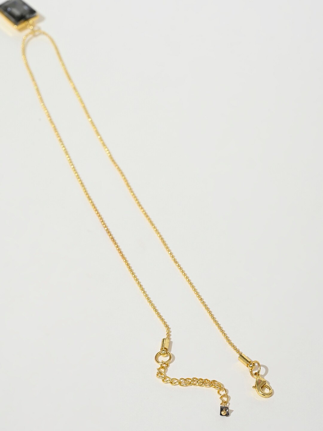 

XPNSV Square Crystal-Studded Pendant Necklace, Gold