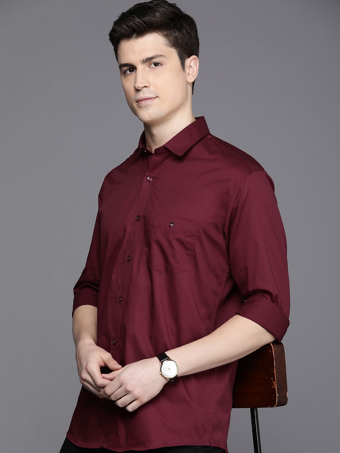 

Louis Philippe Sport Slim Fit Opaque Casual Shirt, Maroon