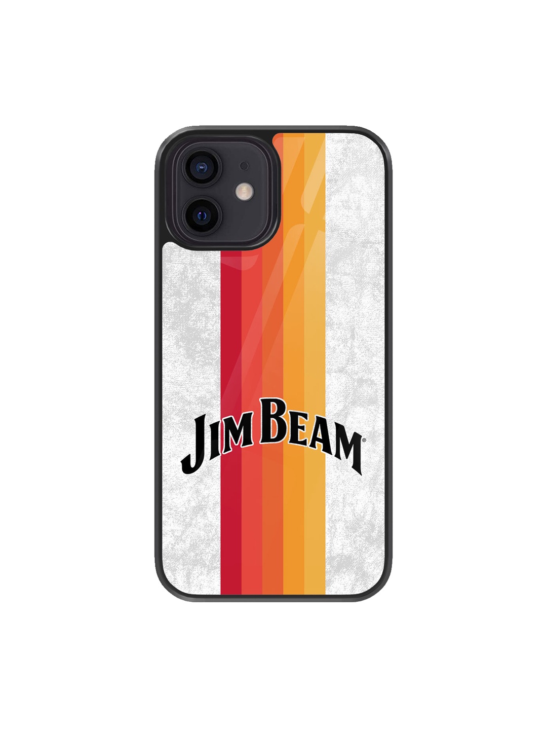 

macmerise Jim Beam Sun Rays Stripes Design iPhone 12 Back Case, White