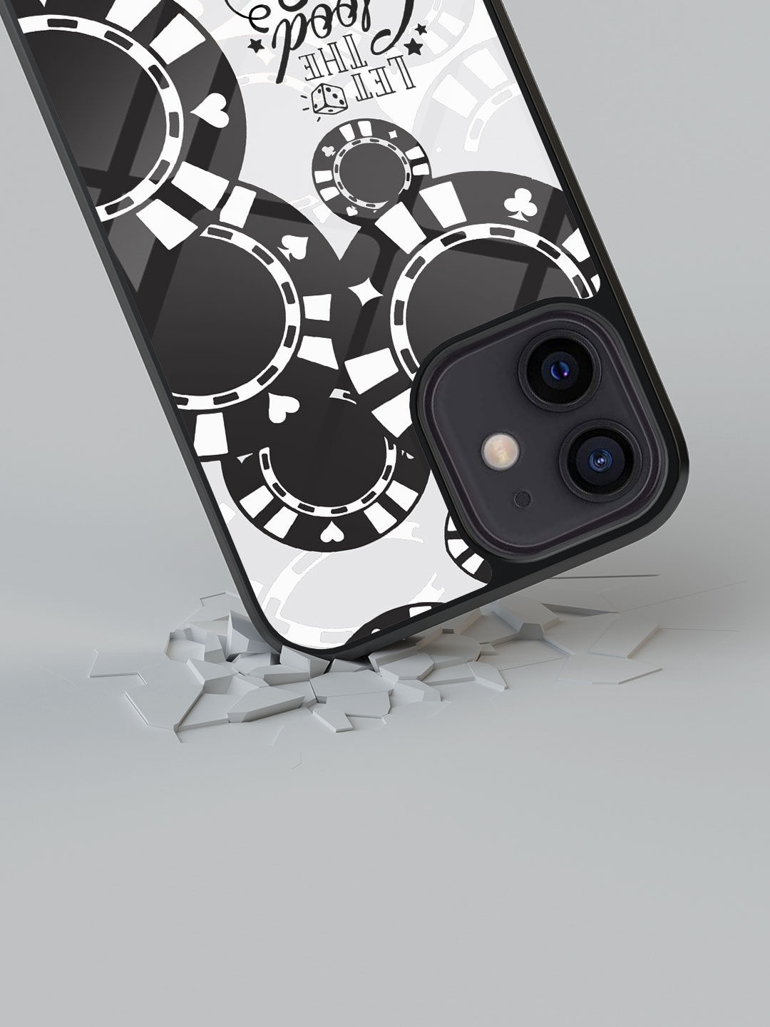 

macmerise Let The Good Times Roll Design iPhone 12 Back Case, White
