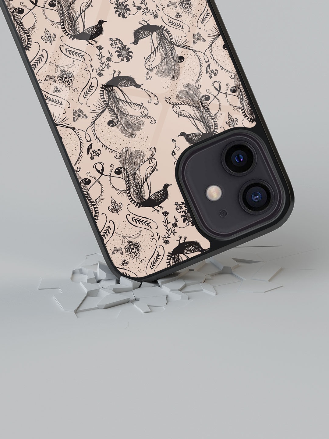 

macmerise Arabic Jannat Design iPhone 12 Back Case, Peach