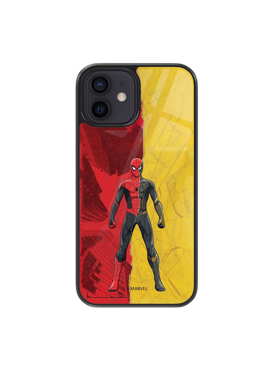 

macmerise Spider Man Printed iPhone 12 Back Case, Yellow