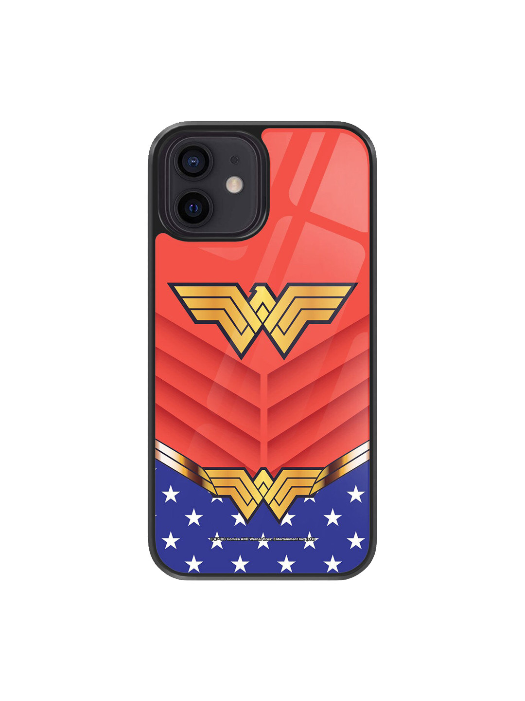 

macmerise Wonder Woman Design iPhone 12 Mobile Glass Case, Red