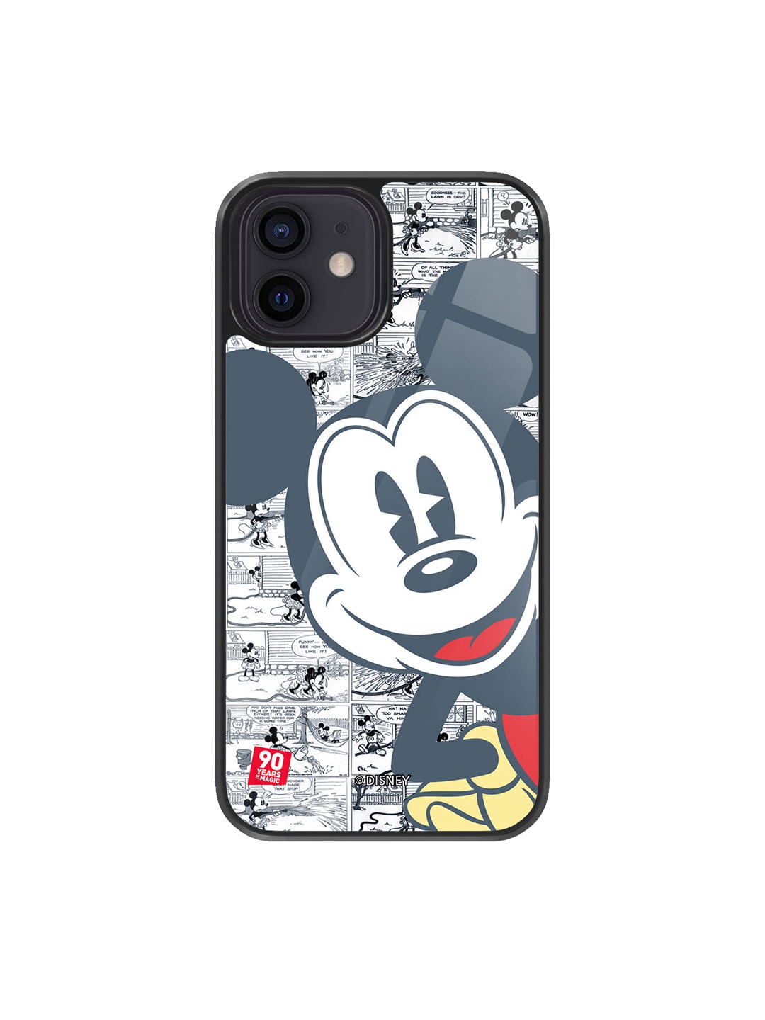 

macmerise Mickey Mouse Design iPhone 12 Back Case, Grey