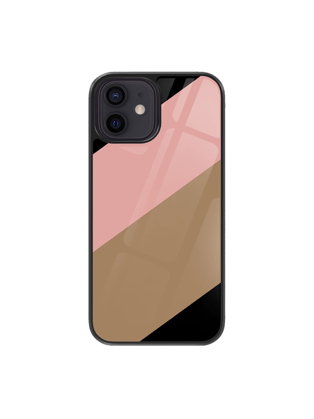 

macmerise Slanted Design iPhone 12 Back Case, Pink