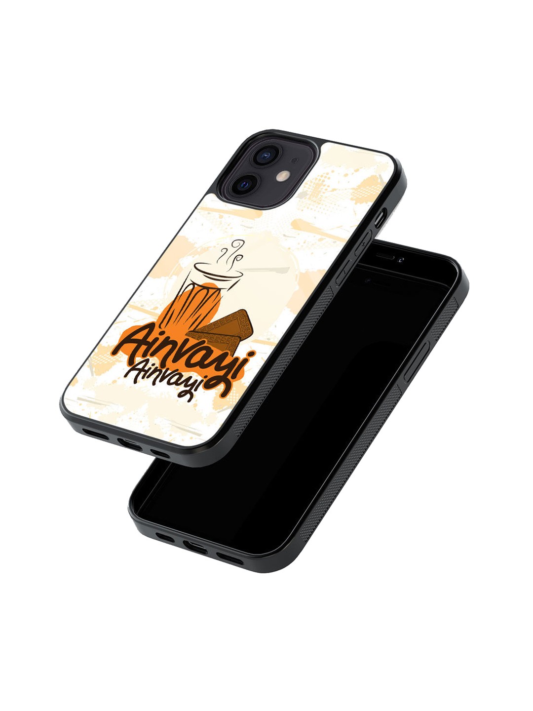

macmerise SM Ainvayi Ainvayi Design iPhone 12 Mobile Glass Case, White