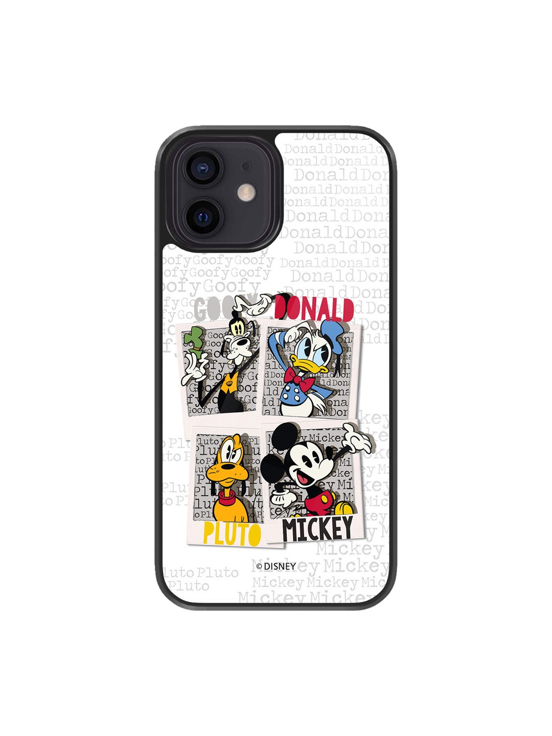

macmerise Printed Disney Dudes Design iPhone 12 Glass Back Case, White