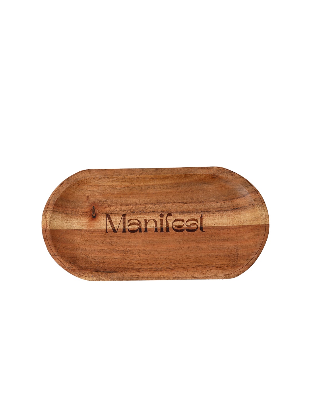 

CASA DECOR Brown Self-Designed Wooden Serving Tray