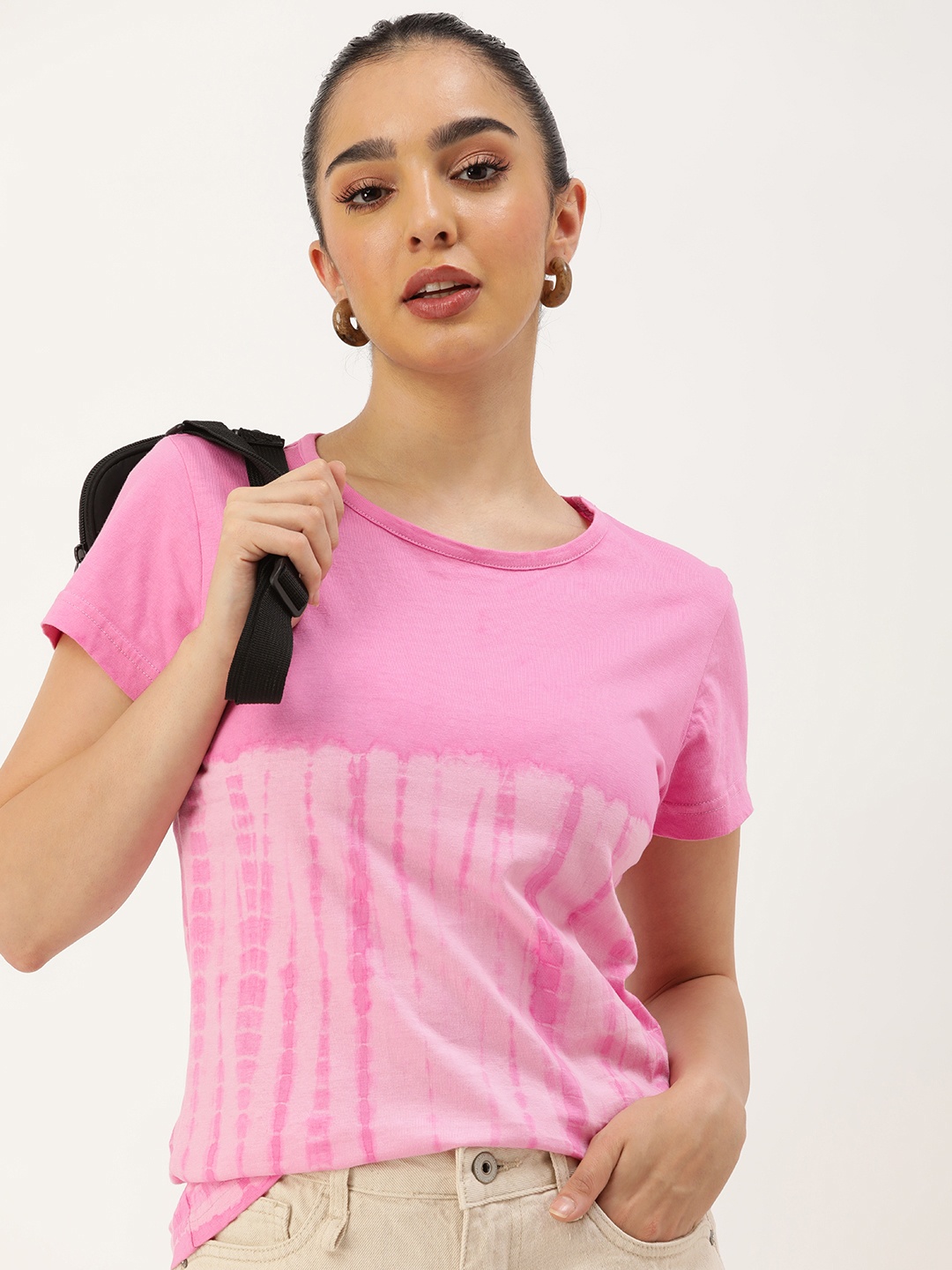 

Kook N Keech Tie & Dye Pure Cotton T-shirt, Pink