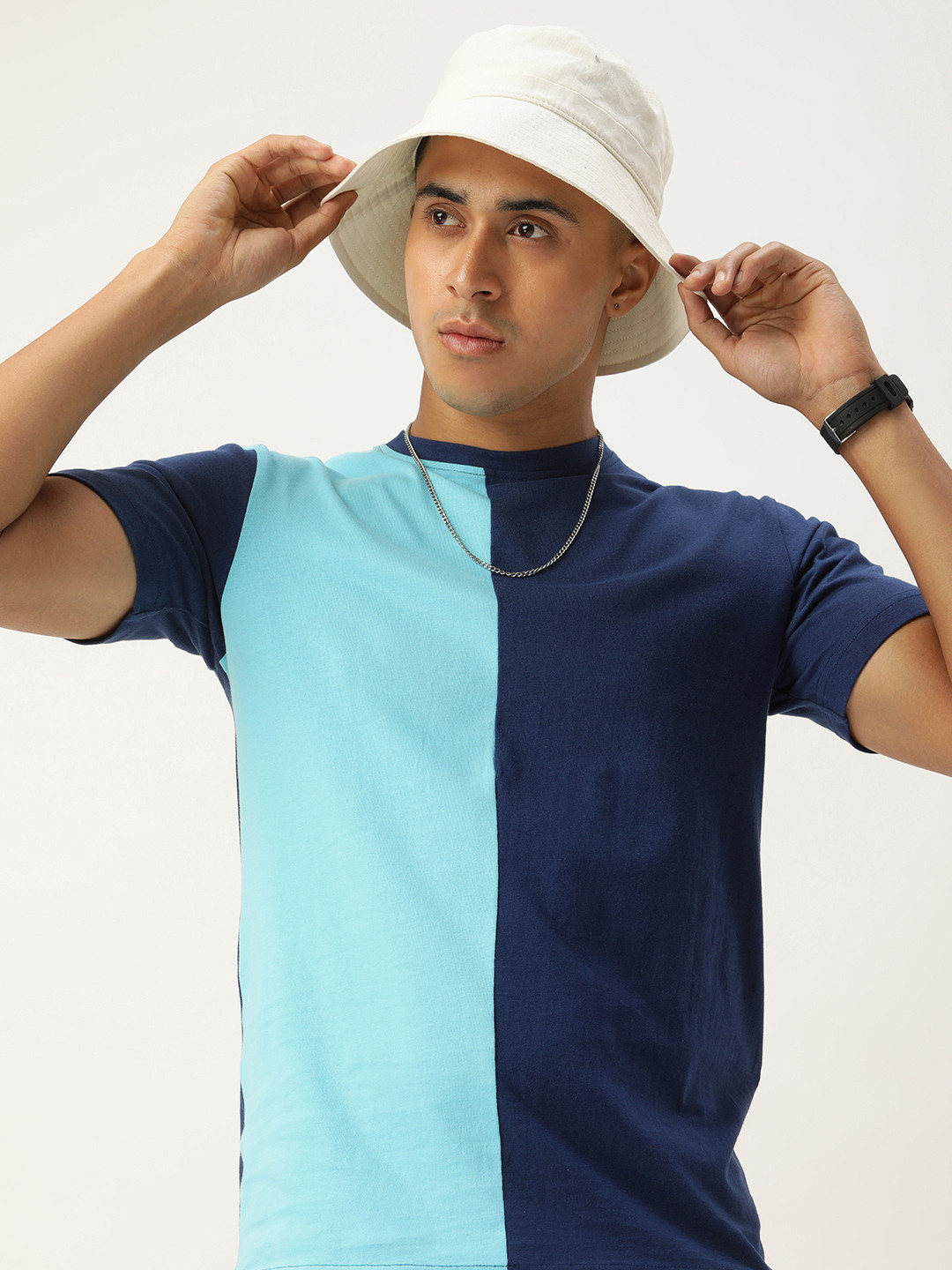 

Kook N Keech Men Colourblocked T-shirt, Navy blue