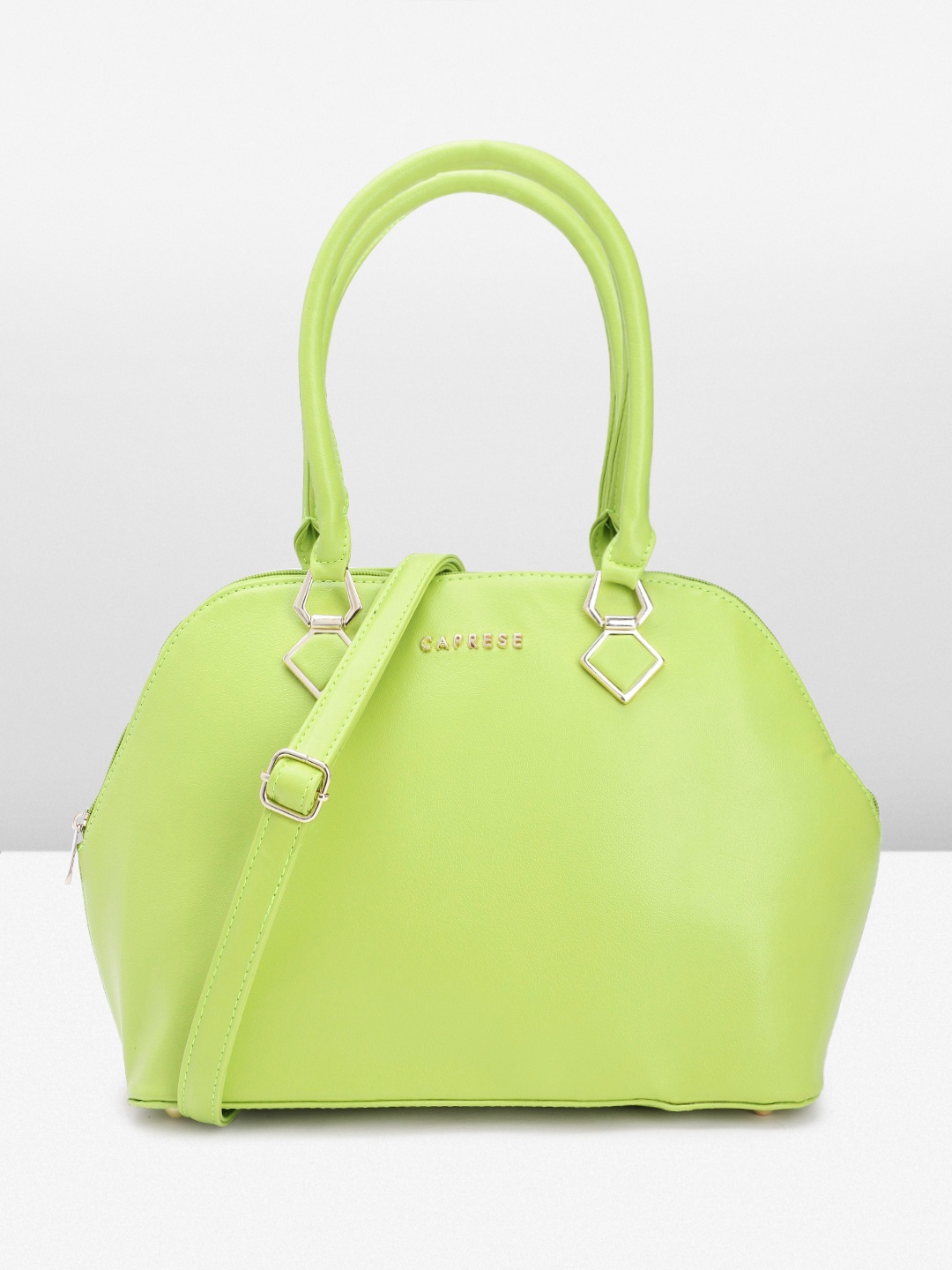

Caprese Women Solid Handheld Bag, Lime green