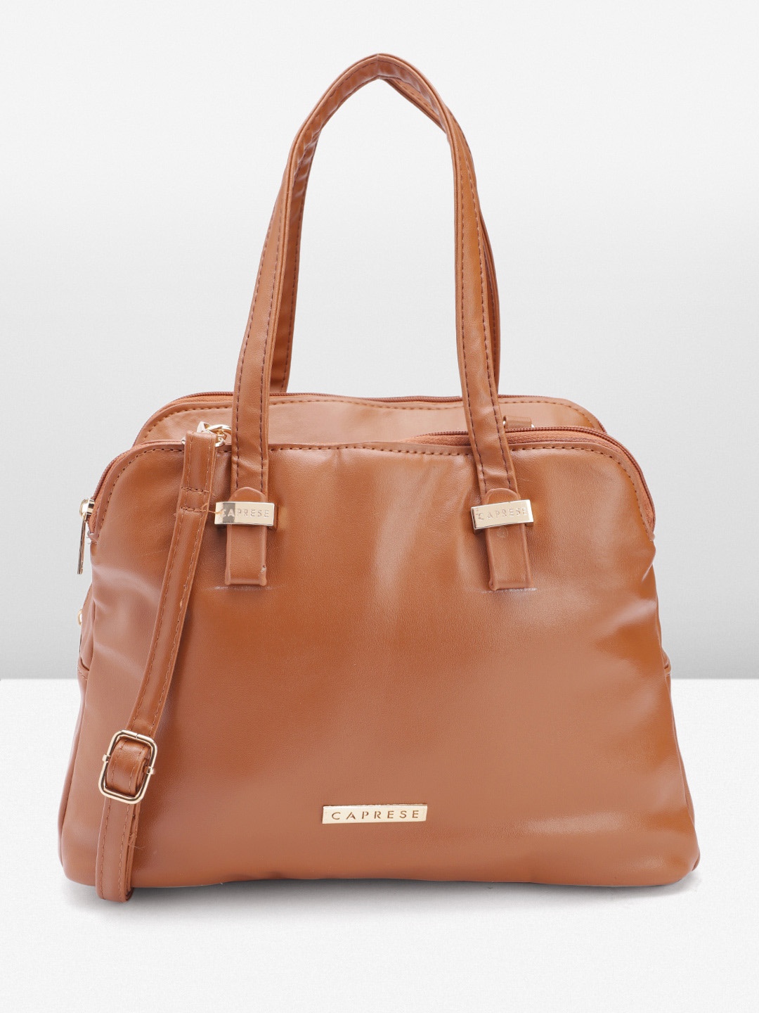 

Caprese Structured Handheld Bag, Brown