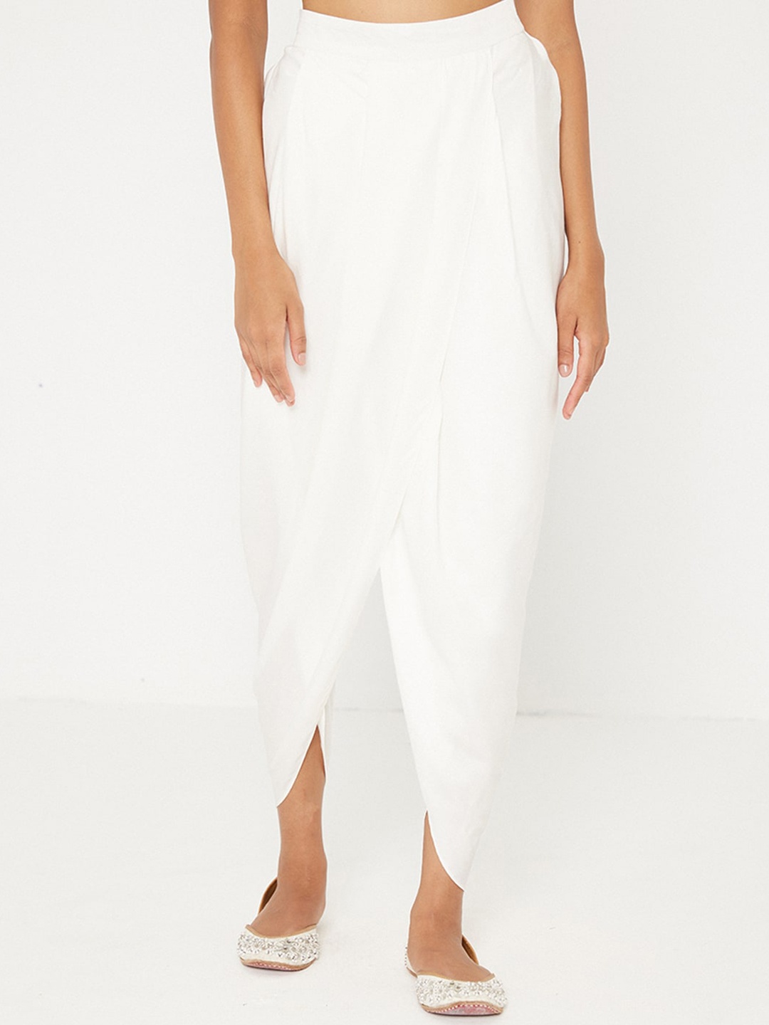 

Ancestry Women Mid Rise Pleated Trousers, White