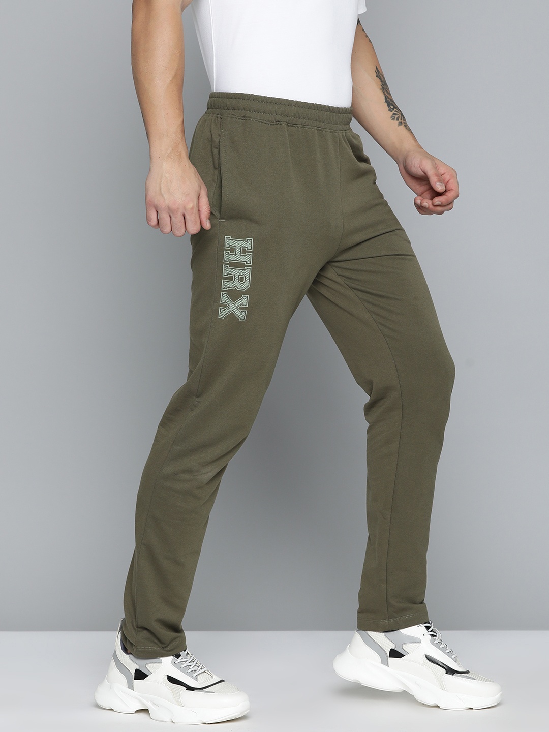 

HRX by Hrithik Roshan Men Solid Track Pants, Olive