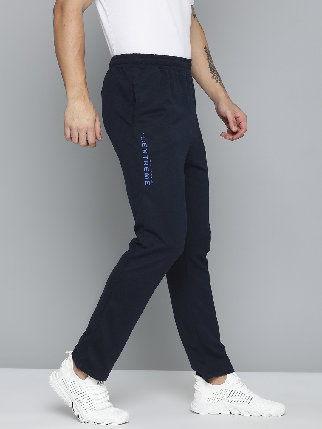 

HRX by Hrithik Roshan Men Solid Track Pants, Navy blue