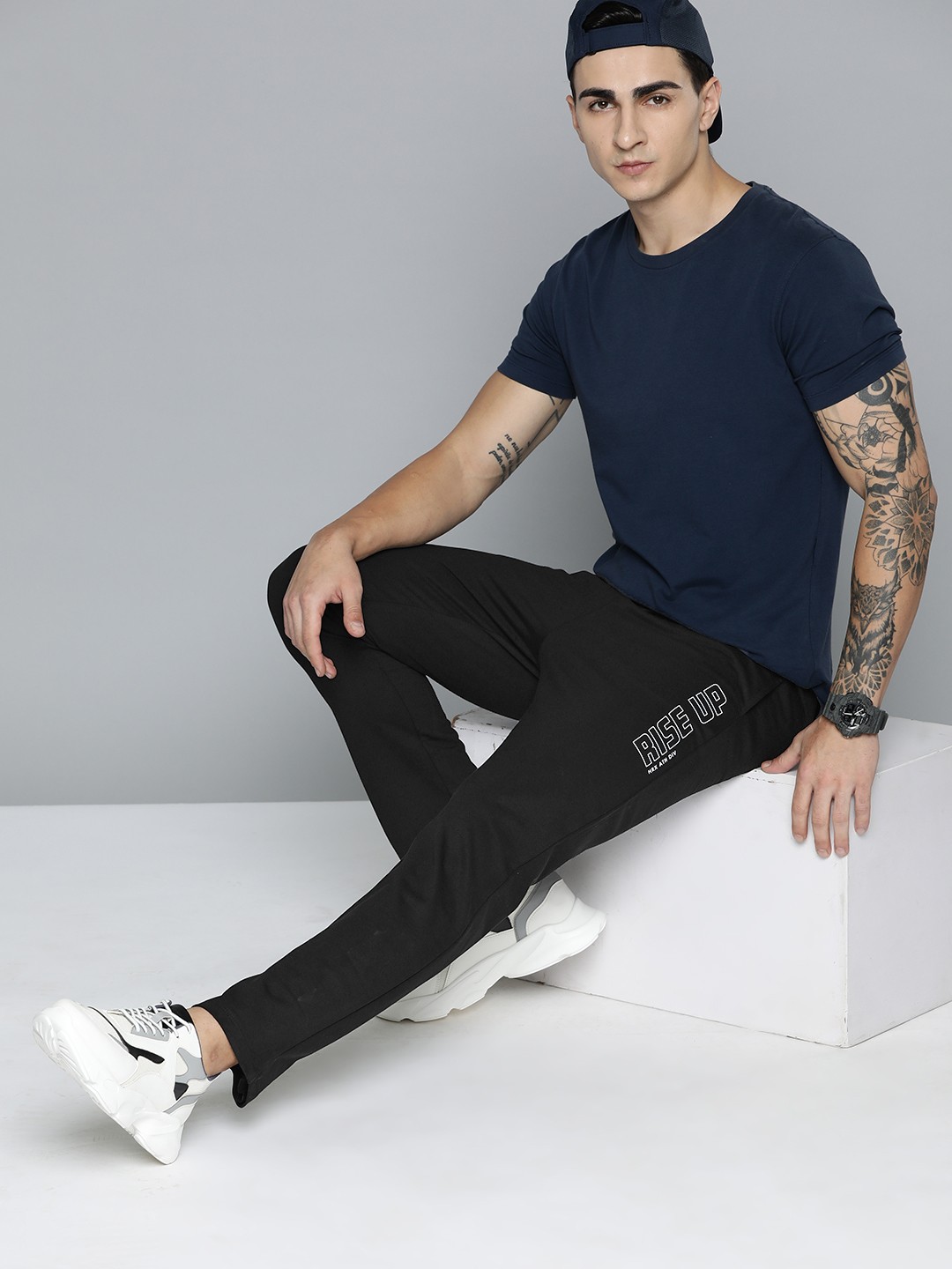 

HRX by Hrithik Roshan Men Solid Track Pants, Black