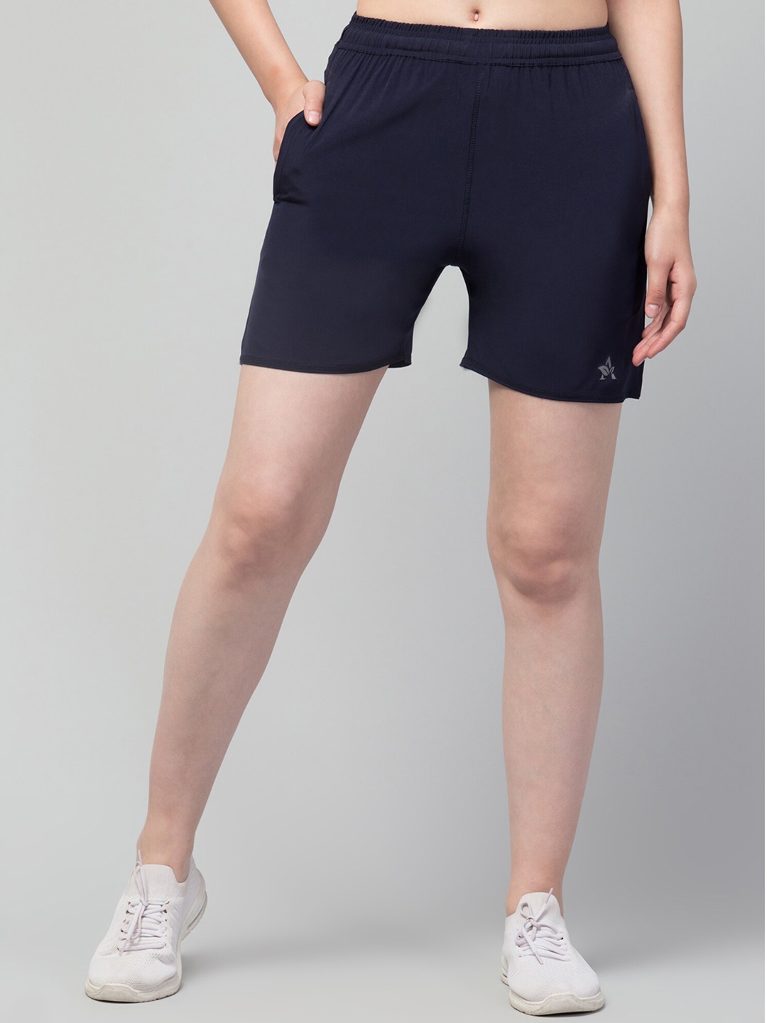 Apraa & Parma Women E-Dry Technology Yoga Sports Shorts, Navy blue