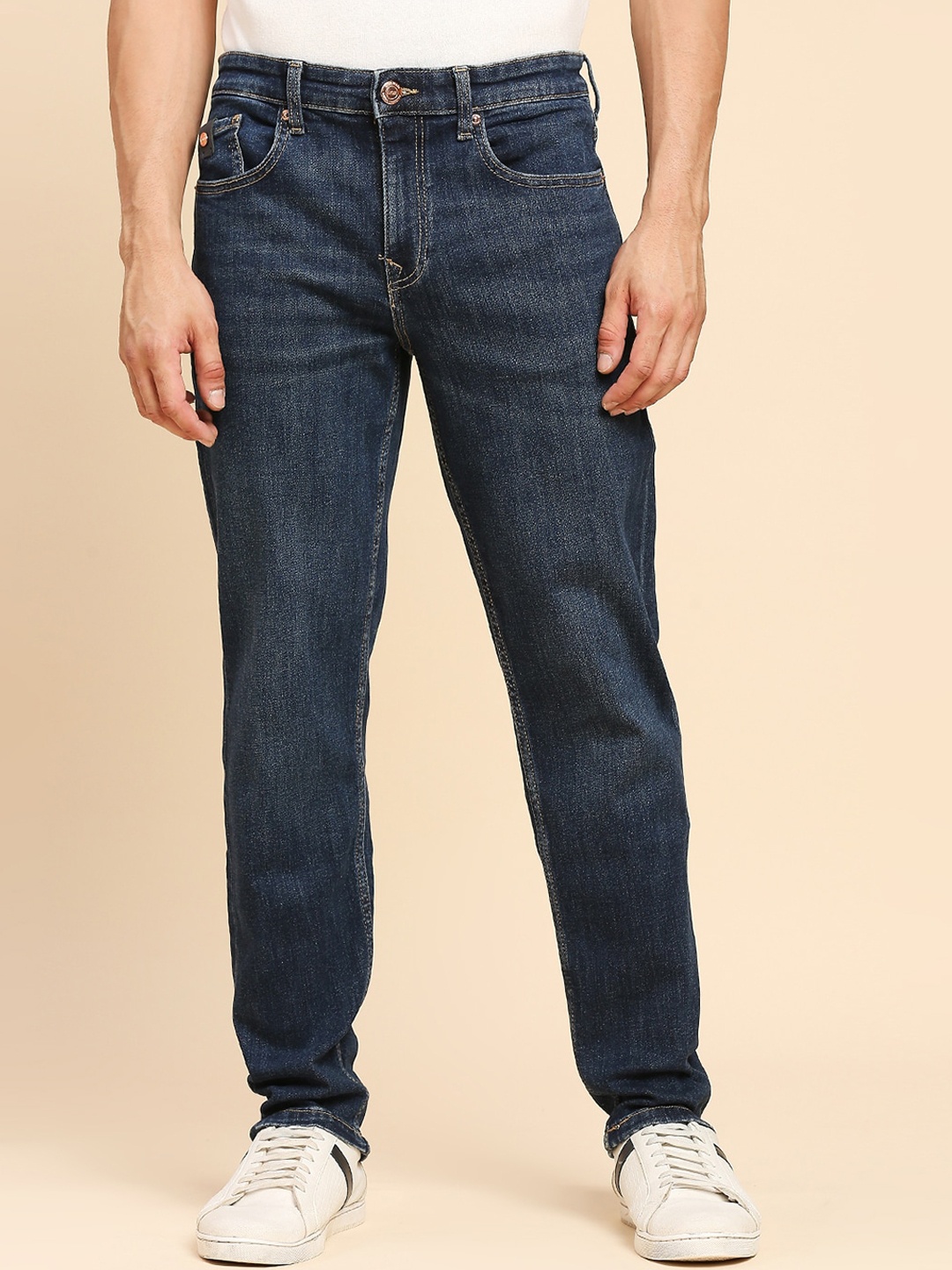 

LOVEGEN Men Slim Fit Clean Look Stretchable Cotton Jeans, Blue