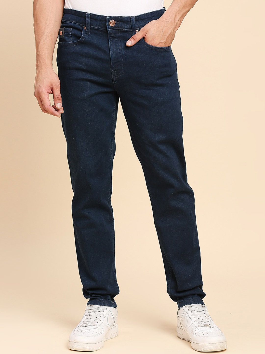 

LOVEGEN Men Slim Fit Clean Look Stretchable Jeans, Blue