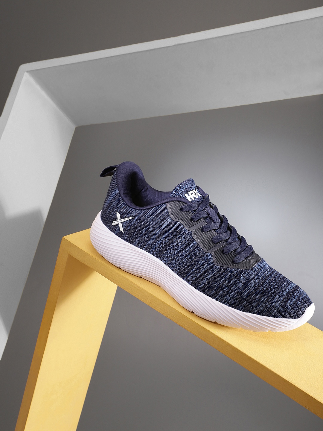 

HRX by Hrithik Roshan Men Woven Design Running Shoes, Navy blue