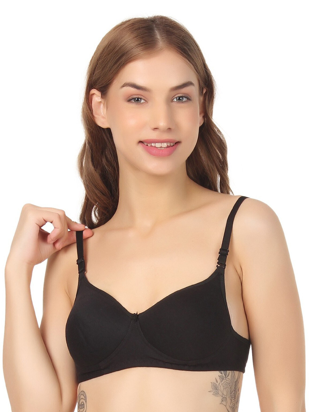

Extoes Black Bra Full Coverage Lightly Padded