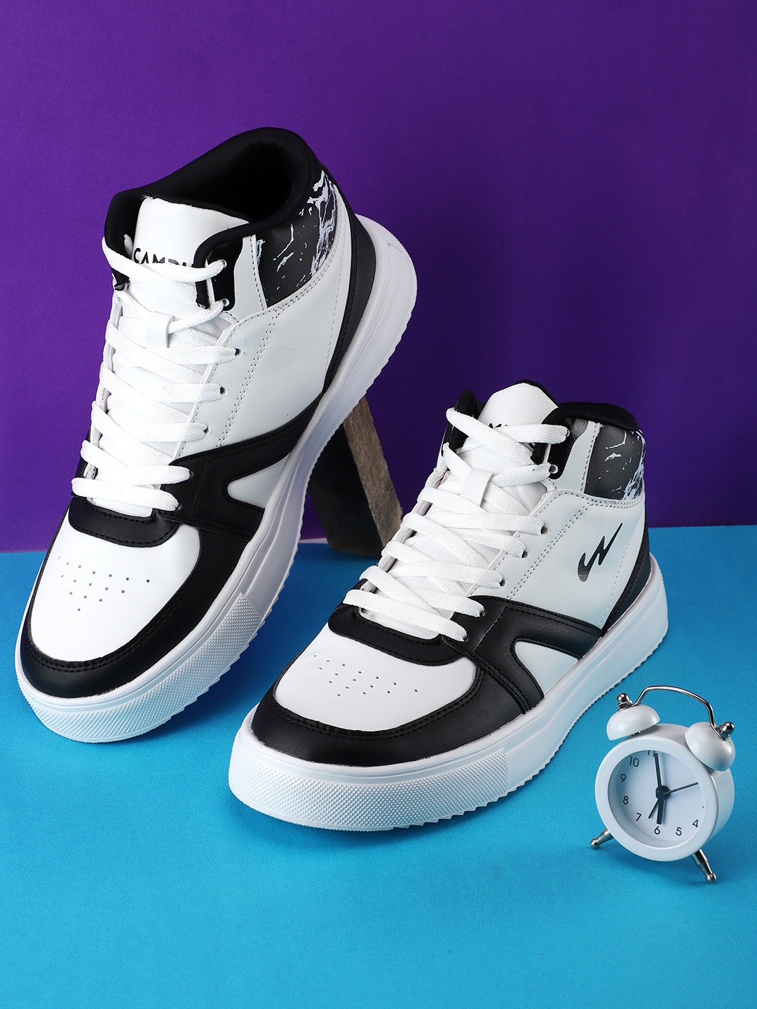 

Campus Men Fence Colourblocked Mid-Top Sneakers, White