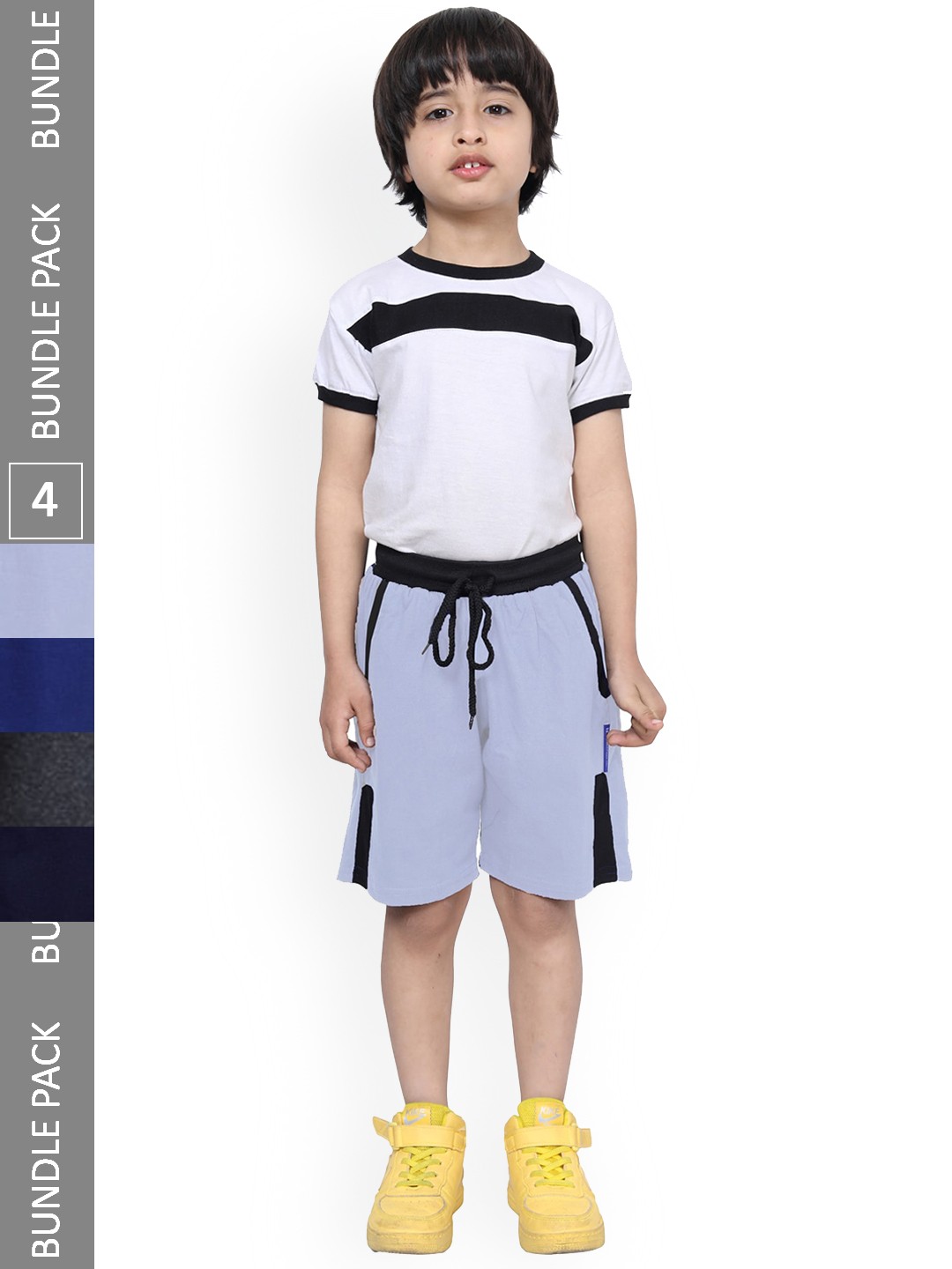 

IndiWeaves Boys Pack Of 4 High-Rise Cotton Shorts, Lavender